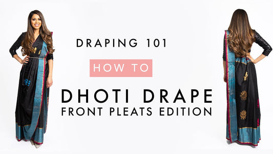 How To Drape A Saree | Dhoti with Front Pleats
