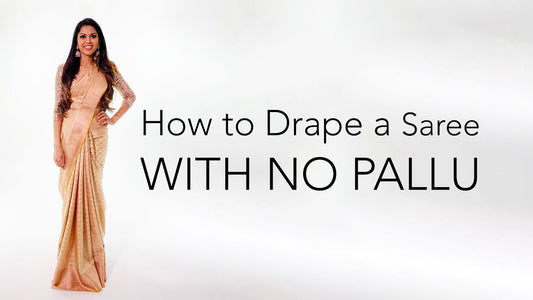 How To Drape A Saree | With No Pallu