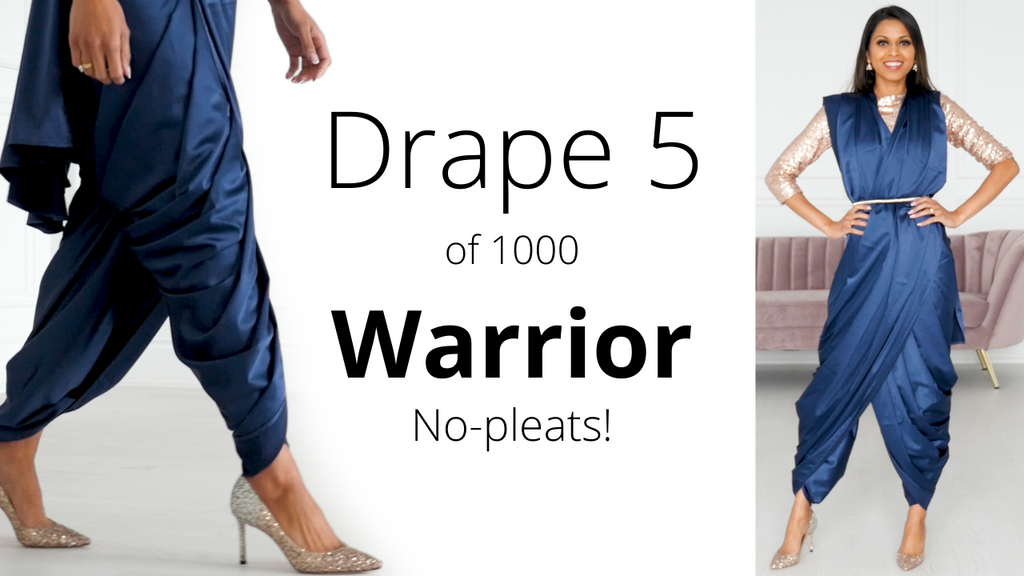 How To Drape A Saree | The Warrior Drape (Unpleated)