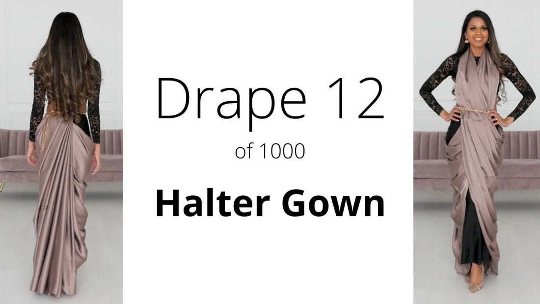 2025 Guide: How To Drape A Saree | The Halter Gown Drape