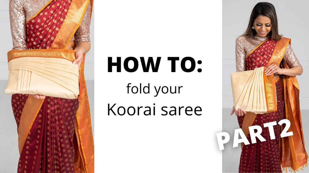 How To Drape A Saree  How to Fold Koorai Saree–