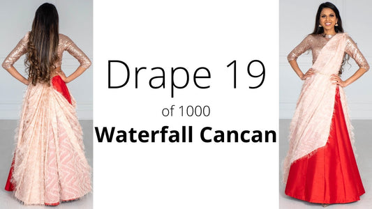 2025 Guide: How To Drape A Saree | The Waterfall Drape (Over Cancan)