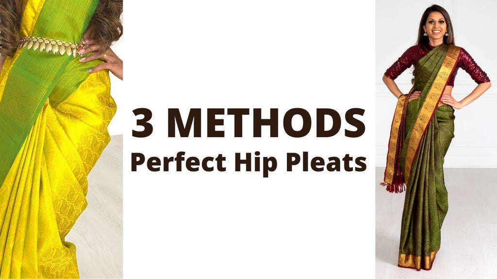 How To Drape A Saree | Methods to Perfect Hip Pleats - Method 2