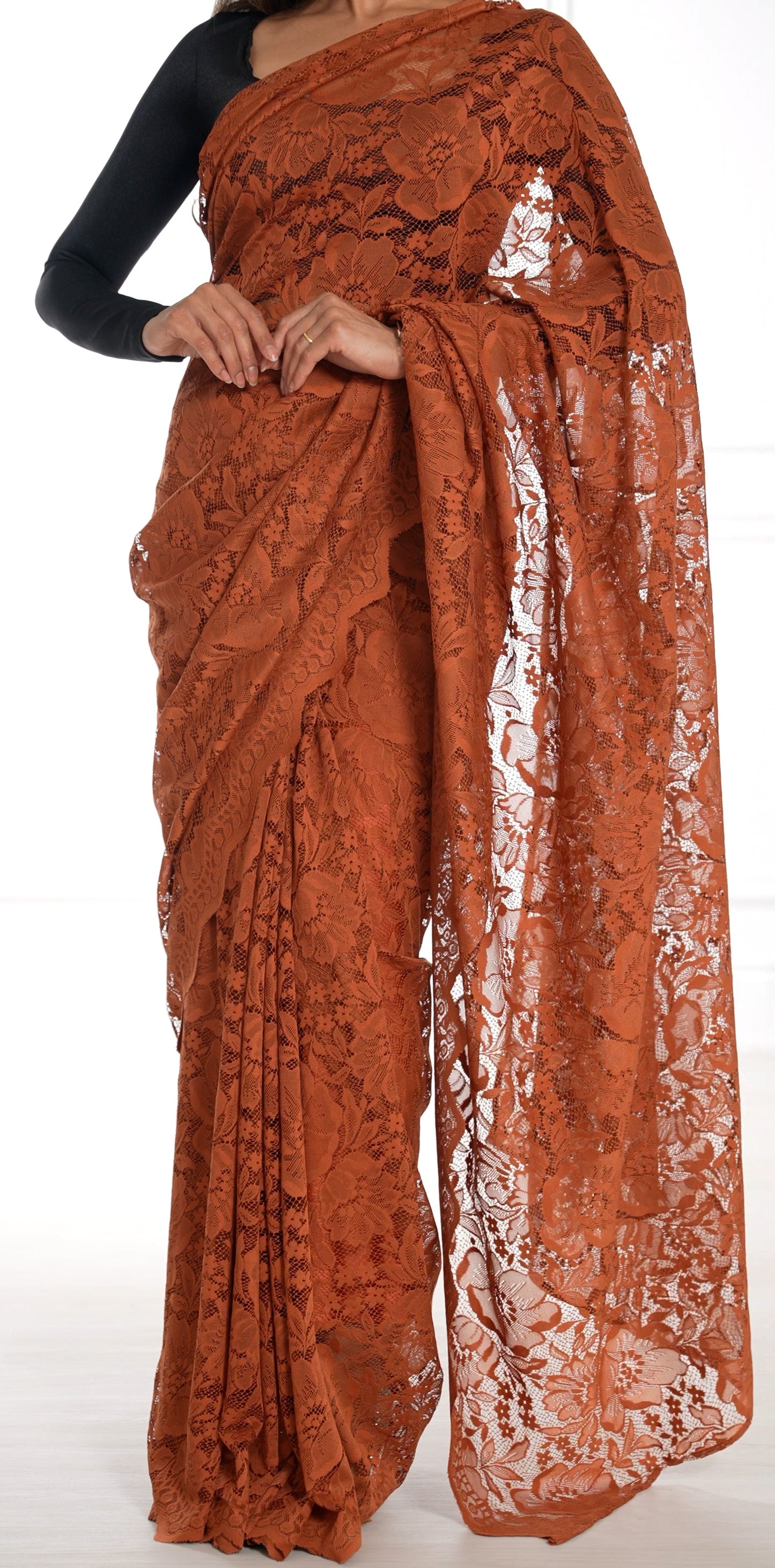 Copper Lace Saree (Pre-Order Mar 10)