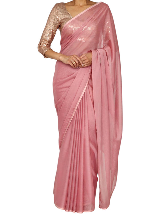 The Dusty Pink Debonair Saree