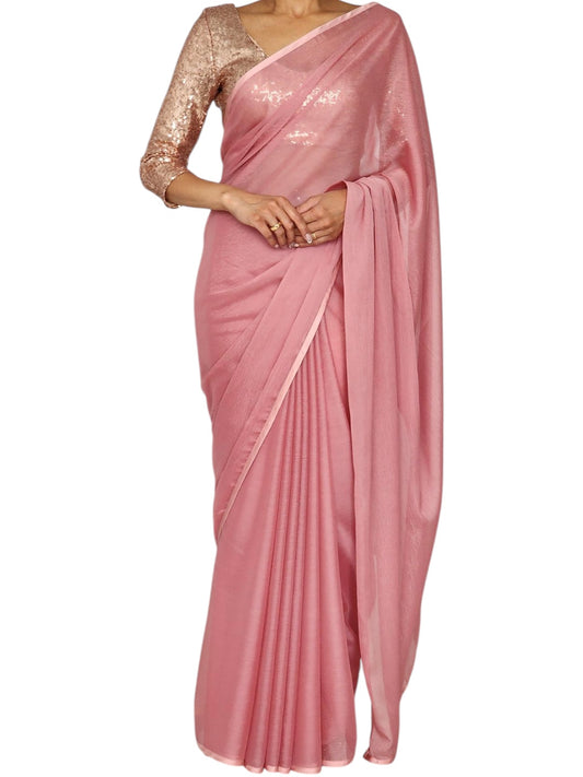 The Dusty Pink Debonair Saree