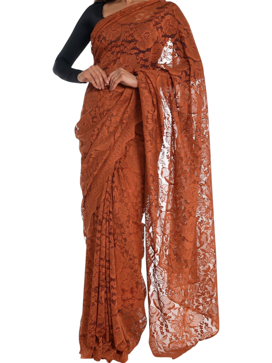 Copper Lace Saree (Pre-Order Mar 18)