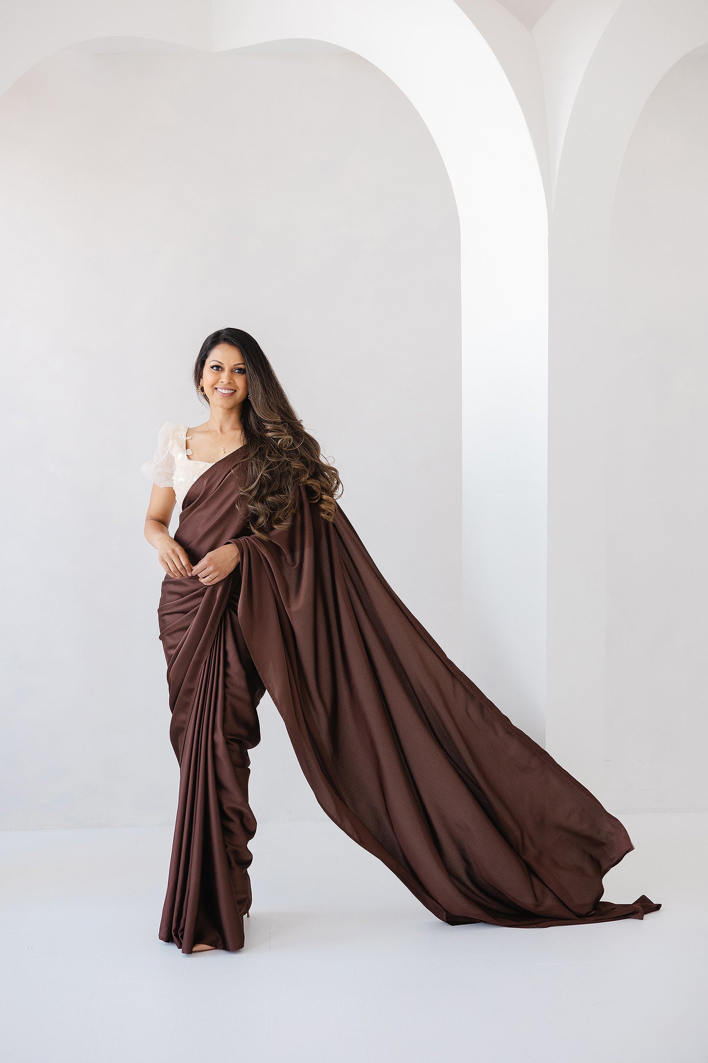 Mocha Luxe Saree