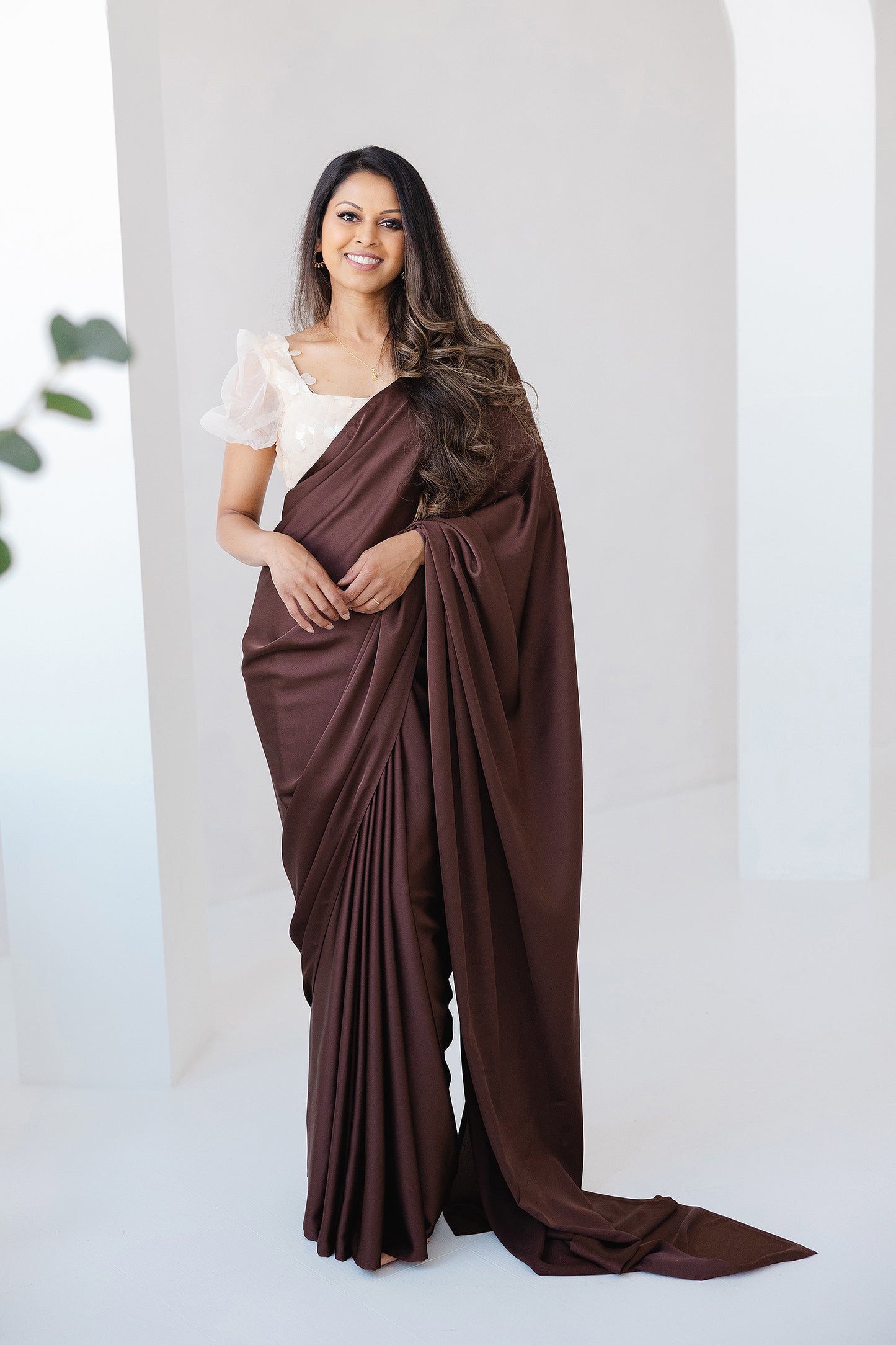 Mocha Luxe Saree