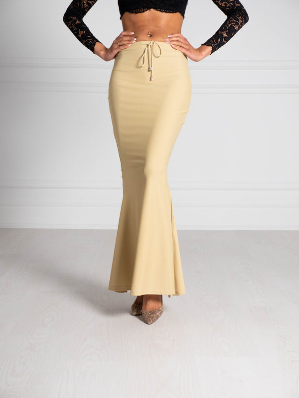 Trendmalls Beige Lycra Spandex Saree Shapewear Petticoat for Women,Sari  Silhouette, Skirts for Women, Saree Shaper - Trendmalls - 4177181