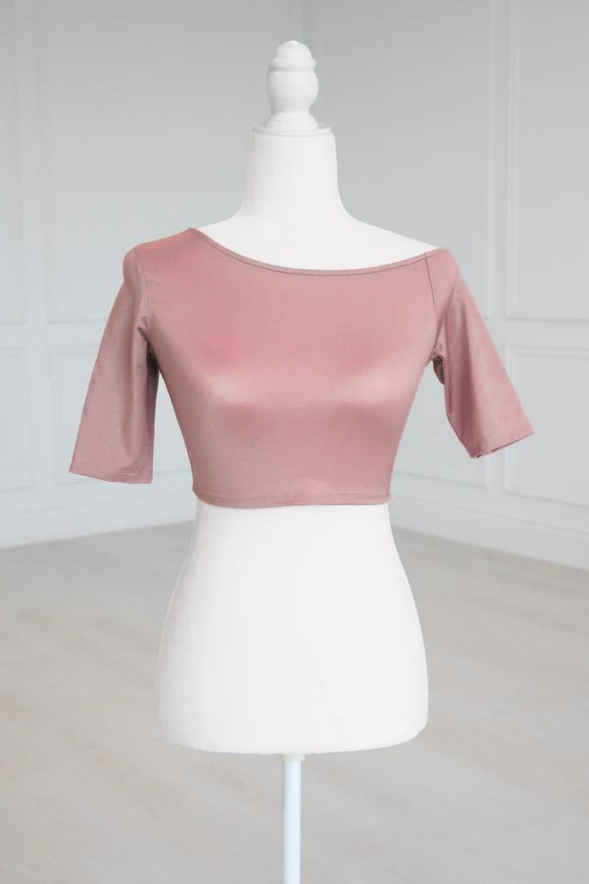 Dusty Rose Off One Shoulder Luxe Blouse